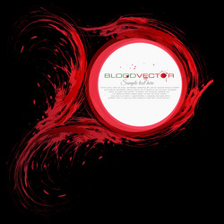 Abstract blood splatter isolated on black vector