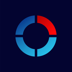 blue and red circular chart icon representing vector image