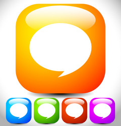 Colorful speech bubbles icon editable graphics vector