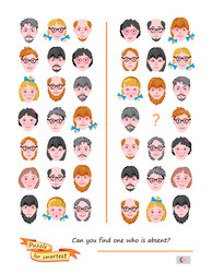 logic puzzle for children and adults can you find vector image