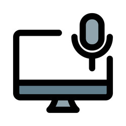 microphone used for audio input on computer vector image