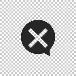 x mark cross in circle icon check vector image
