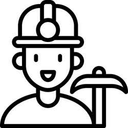 bitcoin miner icon cryptocurrency related vector image