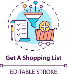 creating shopping list concept icon vector image