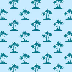 flat palm trees seamless pattern vector image
