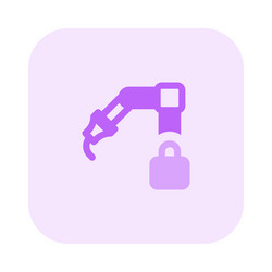 lock system inbuilt in mechanical arm vector image