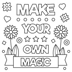 Make today magical coloring page Royalty Free Vector Image