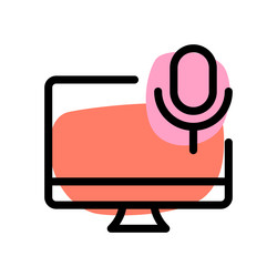 microphone used for audio input on computer vector image