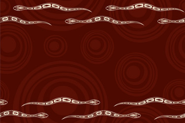 Seamless horizontal border pattern with snake vector