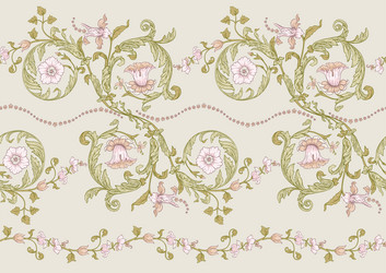 seamless pattern background in decorative style vector image