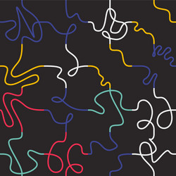 abstract linear pattern made with seamless thin vector image
