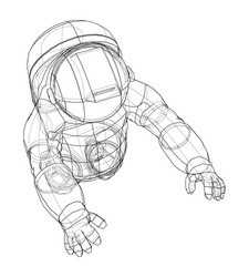 astronaut concept rendering 3d vector