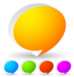 Colorful speech bubbles icon editable graphics vector