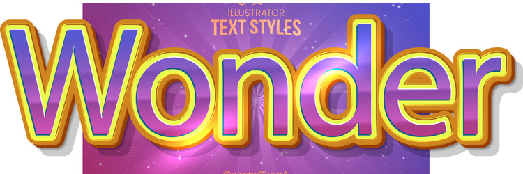 editable text style effect typography template vector image