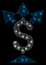 flare mesh network split payment with spots vector image