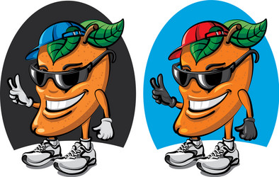 Humanized Mango Mango fruit character Royalty Free Vector Image