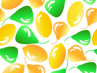seamless pattern with pears and lemons in 3d vector image