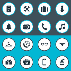 Set of simple accessories vector