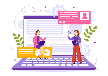 software testing with application engineering vector image