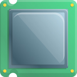 artificial processor icon cartoon style vector image