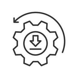 backup download icon in line design backups vector image