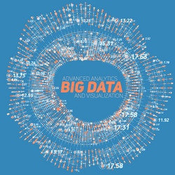 big data circular visualization vector image