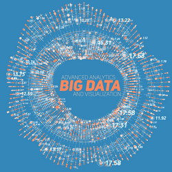 Big data circular visualization vector