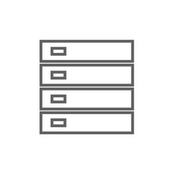 computer server line icon vector image