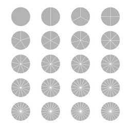 Isolated Circle Segmentation Set vector image