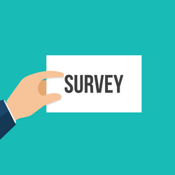 man showing paper survey text vector image