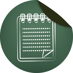 Notebook school isolated icon vector