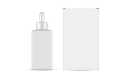 rectangular dropper bottle paper box vector image