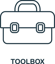 toolbox line icon thin style element from vector image