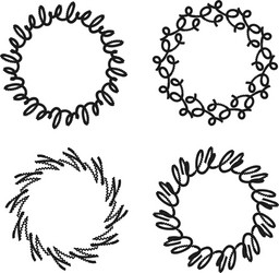 Wreath circle pattern vector