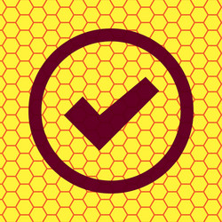 check mark flat modern web button and space vector image