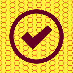 Check mark flat modern web button and space vector