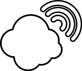 cloud computing with wifi signal vector image