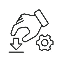 fix file download icon in line design vector image
