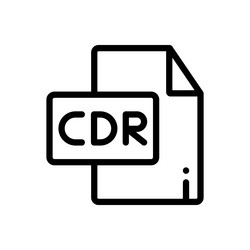 cdr icon thin linear style design isolated vector image
