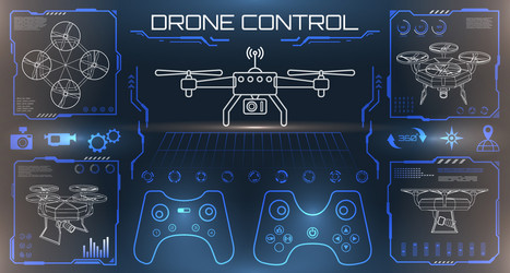 Drone HUD Interface UI vector image