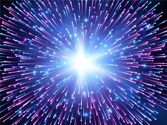 Blue explosion background with rays Royalty Free Vector