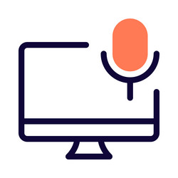 microphone used for audio input on computer vector image
