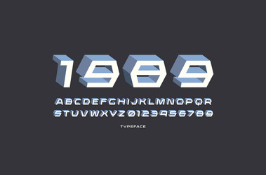 Retro Sci-Fi Font Set vector image