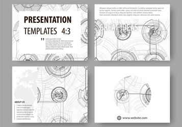 set of business templates for presentation slides vector image
