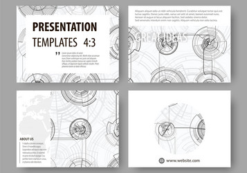 Set of business templates for presentation slides vector