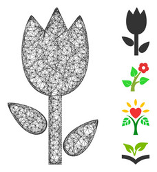 tulip web mesh vector image