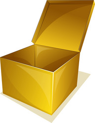 empty box with open cover vector