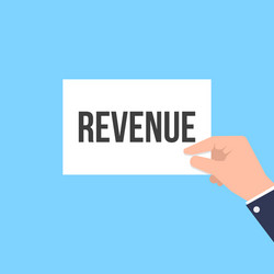man showing paper revenue text vector image