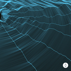 network abstract background 3d technology vector image