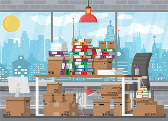 Office Paperwork and File Stack vector image